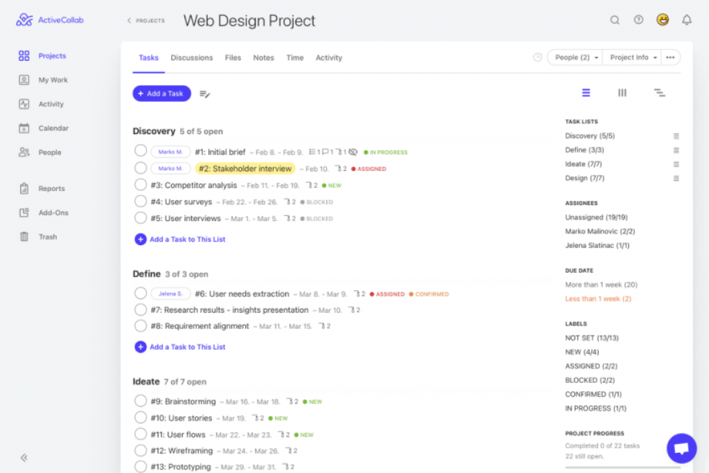 ActiveCollab Screenshot 1