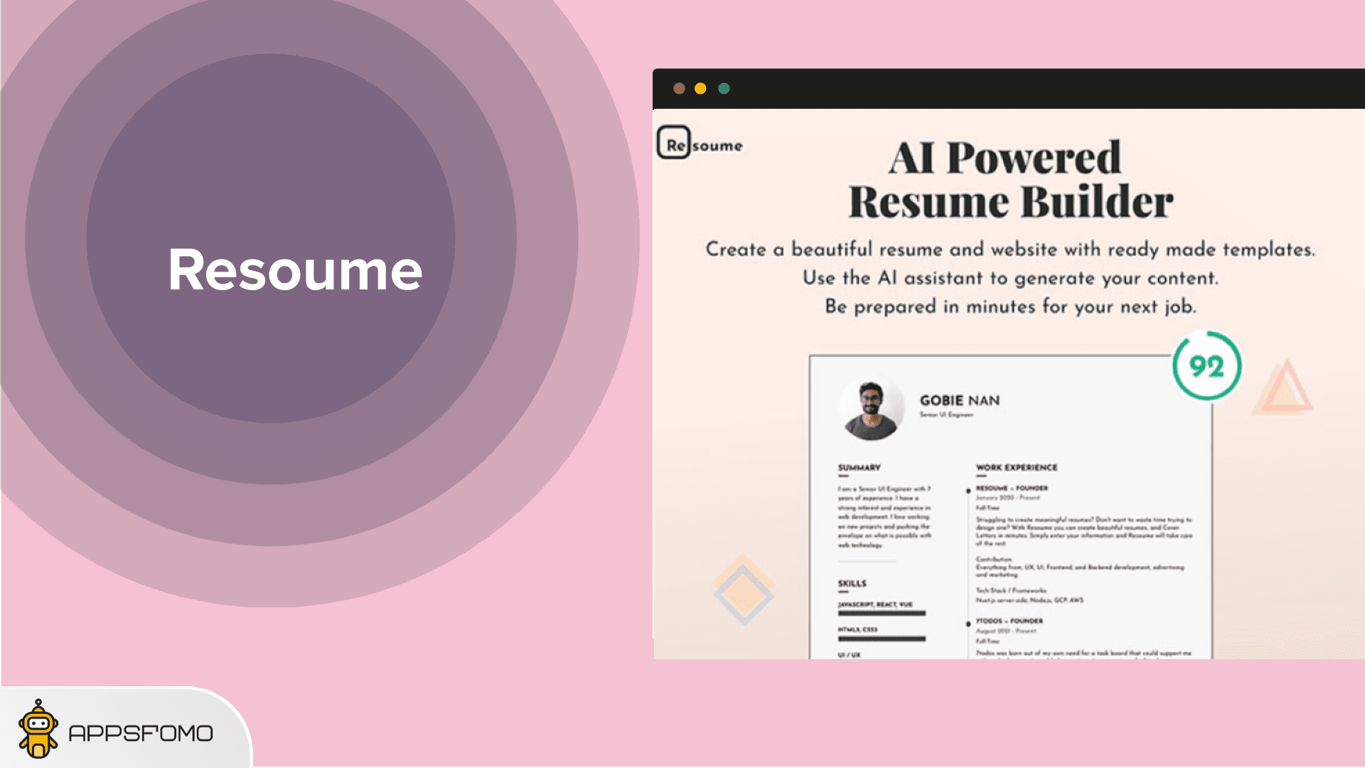 Resoume AI Assistant Video